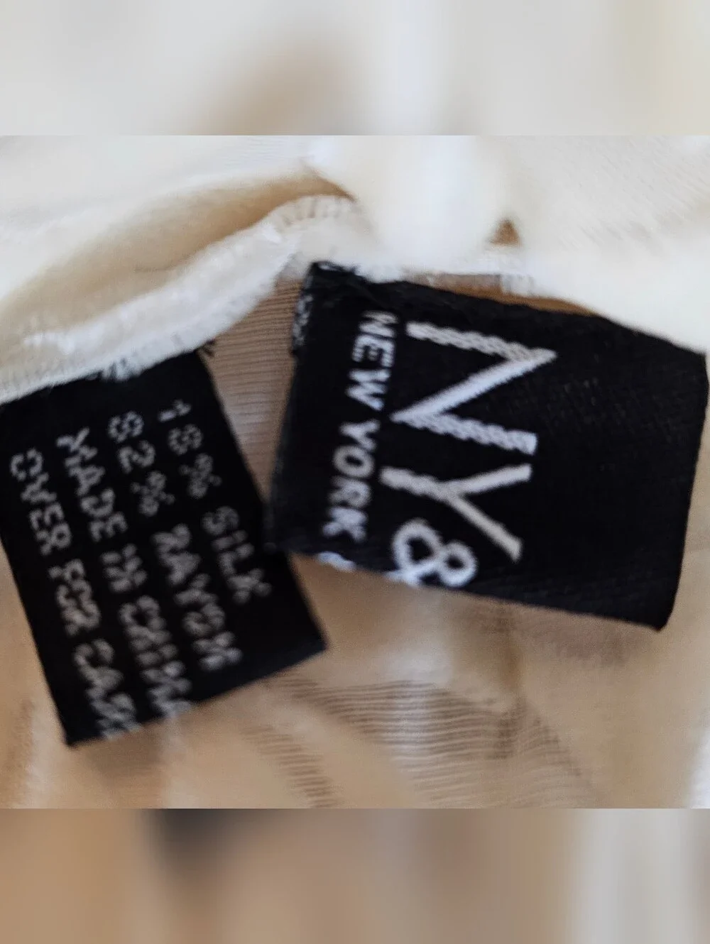 2PC Winter White Beaded Silk & Velvet Burnout (Devore) Scarves by NY&Company